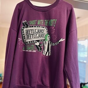 Purple Beetlejuice Graphic‎ Sweatshirt